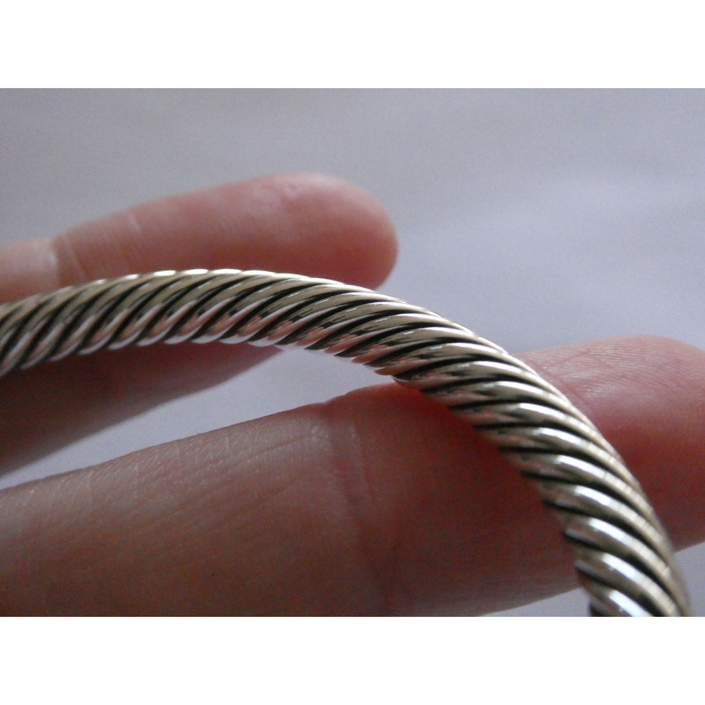 David Yurman Sterling Silver 14k Gold Classic Cable Bracelet with Peridot Tips