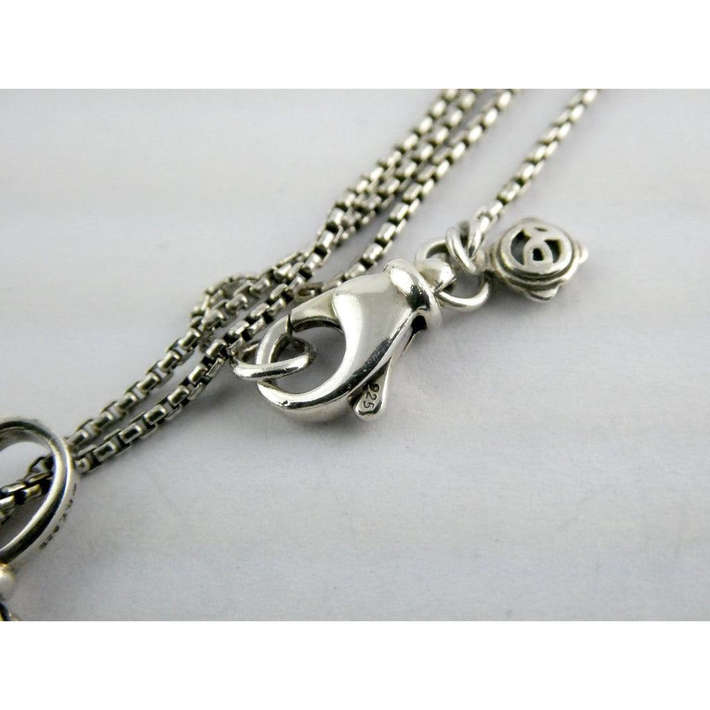 David Yurman Sterling Silver 14k Gold Mobile Pendant Necklace 9.7g 17.5 Inches