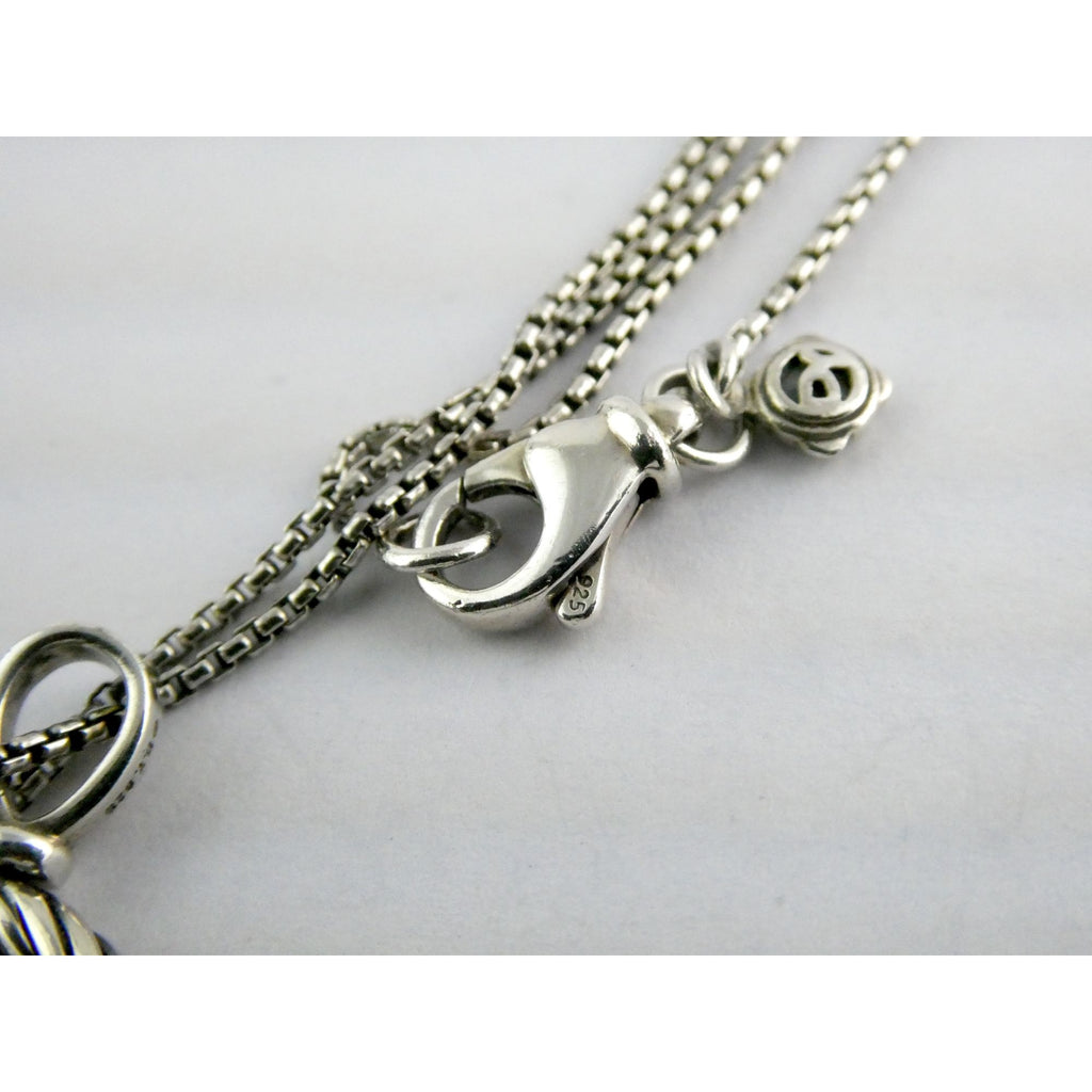 David Yurman Sterling Silver 14k Gold Mobile Pendant Necklace 9.7g 17.5 Inches