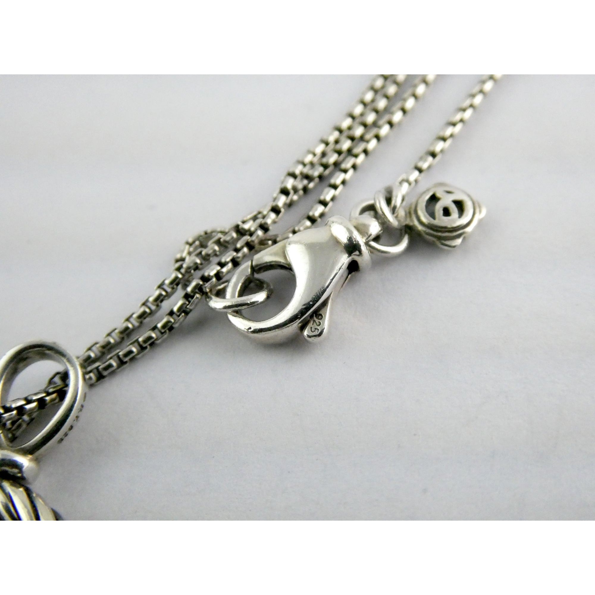 David Yurman Sterling Silver 14k Gold Mobile Pendant Necklace 9.7g 17.5 Inches