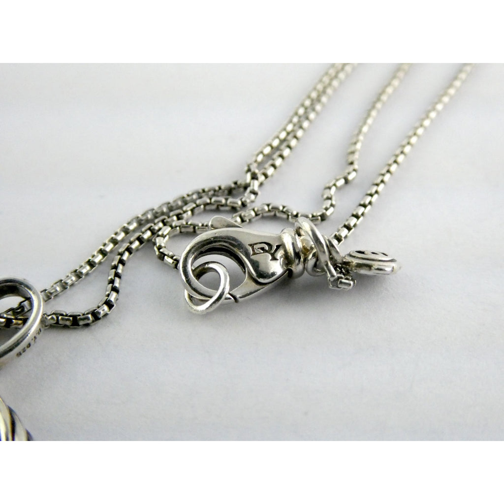 David Yurman Sterling Silver 14k Gold Mobile Pendant Necklace 9.7g 17.5 Inches