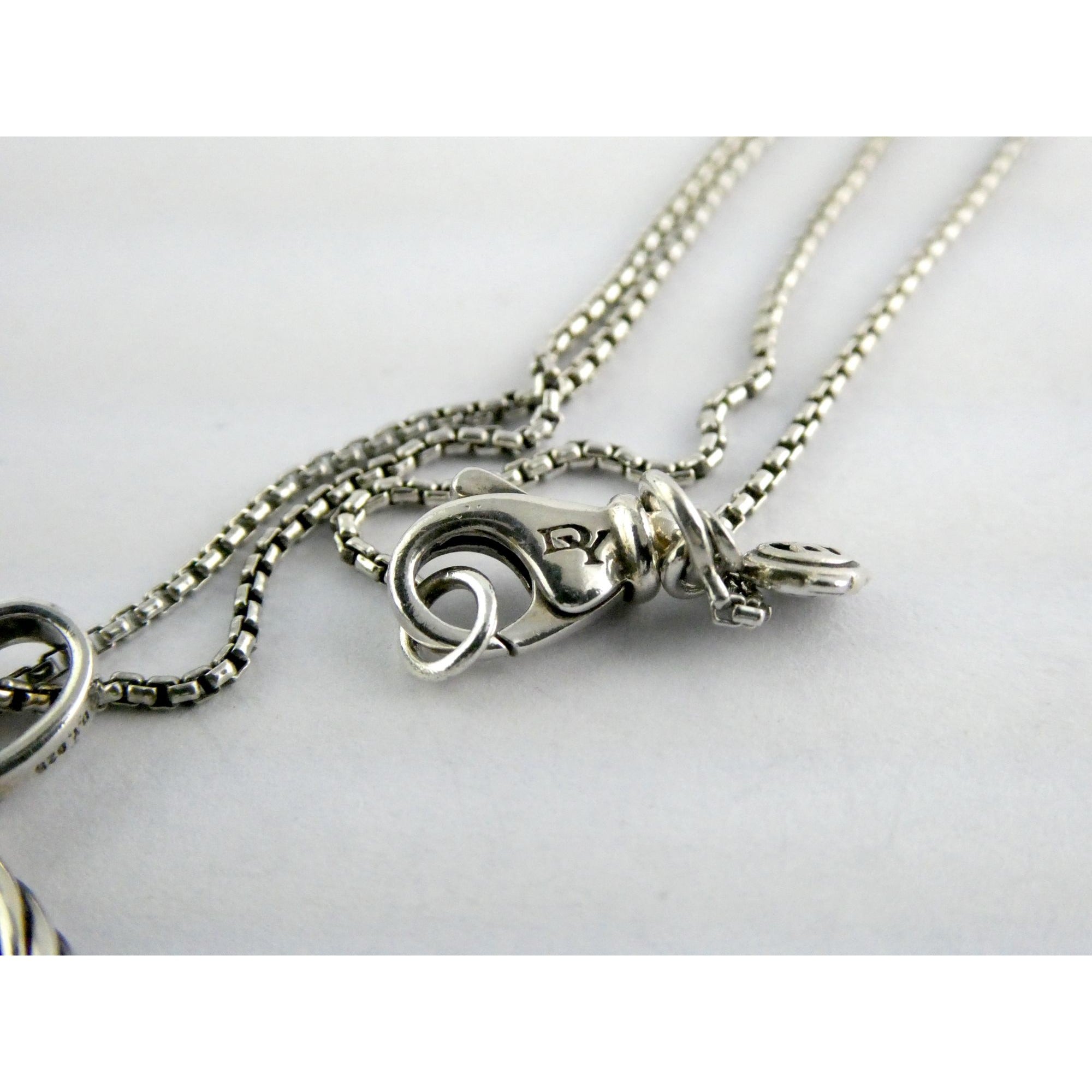 David Yurman Sterling Silver 14k Gold Mobile Pendant Necklace 9.7g 17.5 Inches
