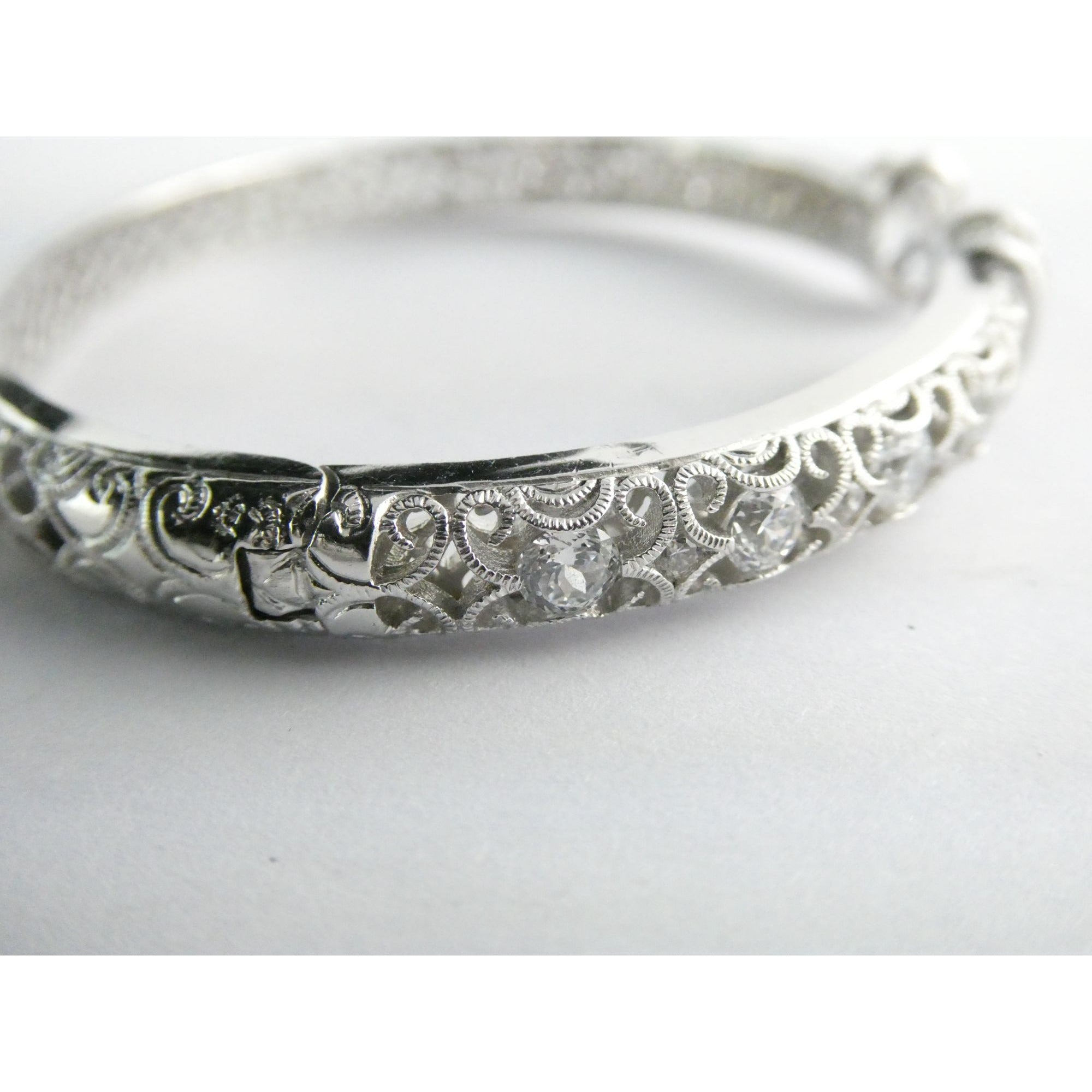 Tacori IVCZ Sterling Silver Epiphany Hinged Cuff Bracelet 27.2g Weight 7.75 Inch