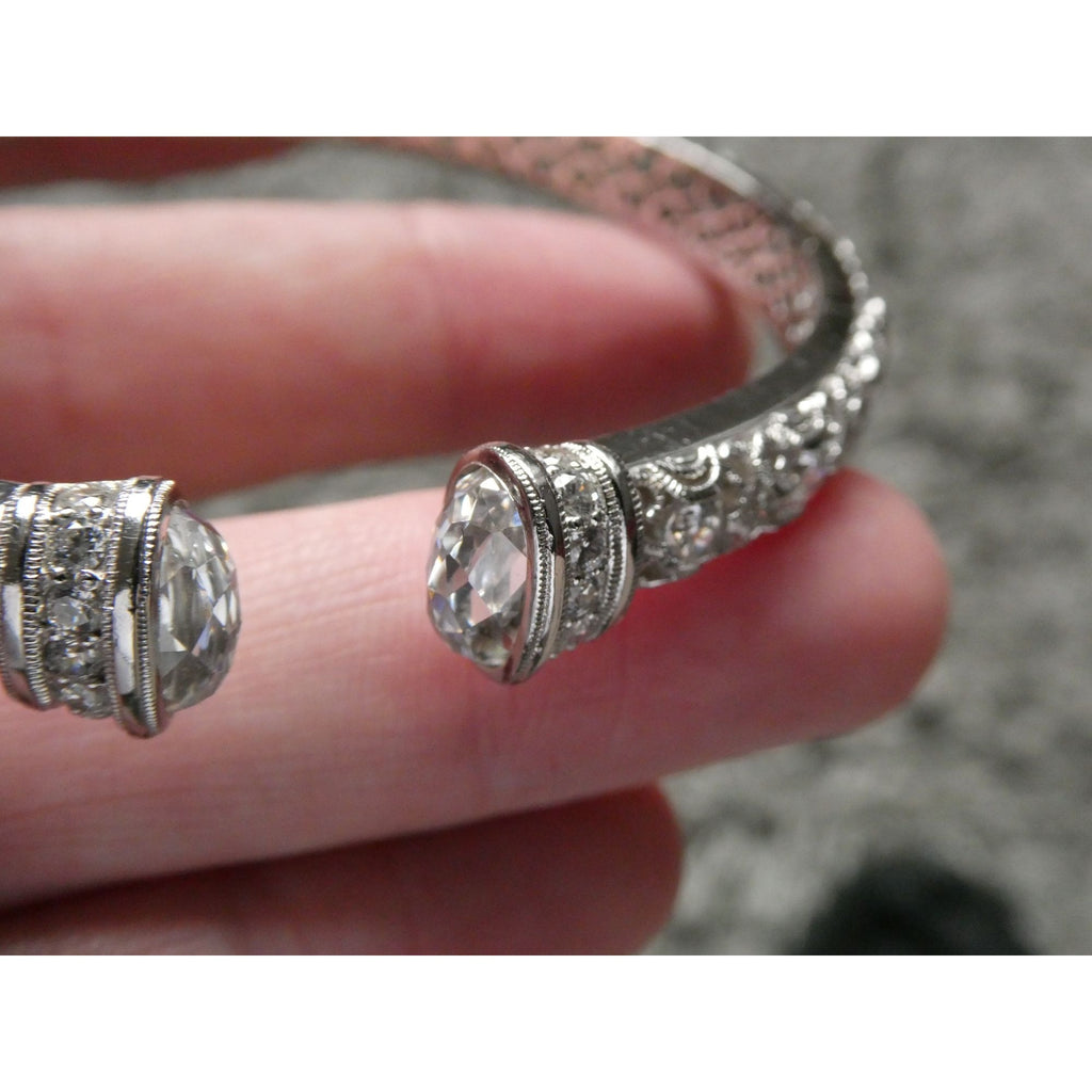 Tacori IVCZ Sterling Silver Epiphany Hinged Cuff Bracelet 27.2g Weight 7.75 Inch