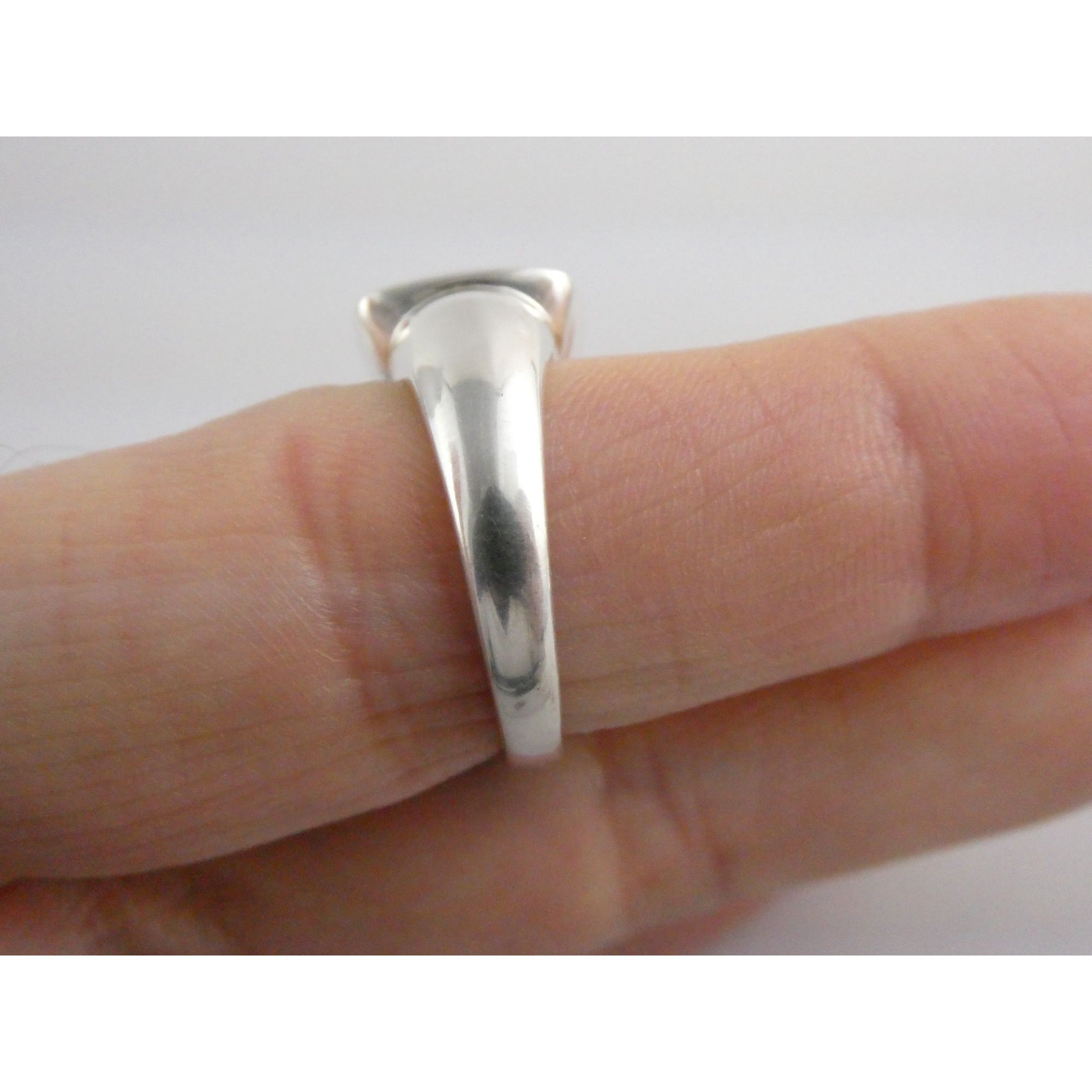 Sterling Silver Blue Opal Mosaic Inlay Ring Size 8 Weighs 7.3g 925