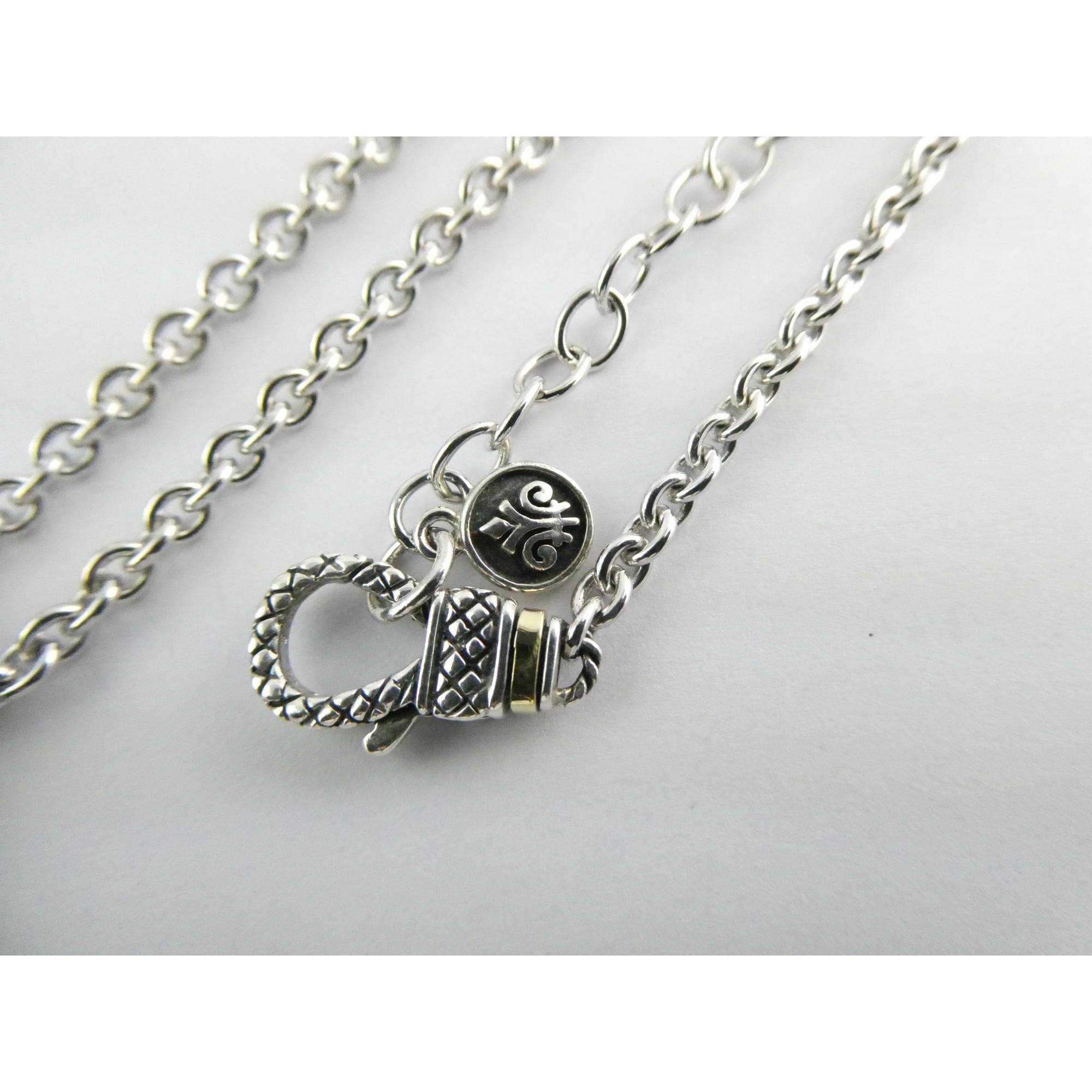 Andrea Candela Doublet Turquoise Clover 18k and Sterling Silver Pendant Necklace