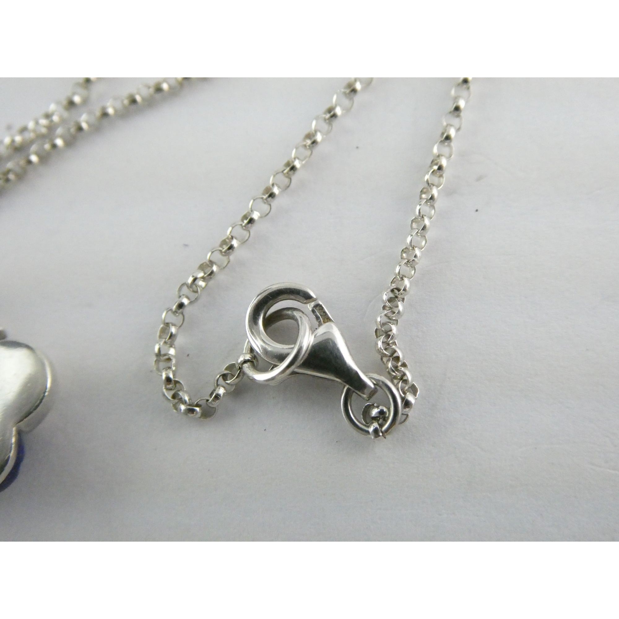 Slane & Slane Sterling Silver Lapis and Natural Diamond Eye Bee Pendant Necklace
