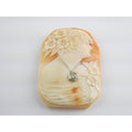 Antique Art Nouveau Shell Loose Cameo Habille Old Mine Diamond 45mm x 33mm Size