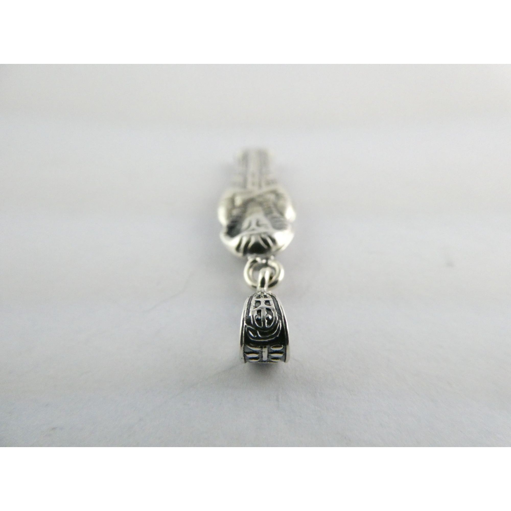 Vintage Sterling Silver Egyptian Pharaoh Mummy Sarcophagus Pendant 1.6g 37mm