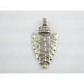 Southwestern Animal Glyph Marked Sterling Silver Arrowhead Pendant 4.7g 39mm