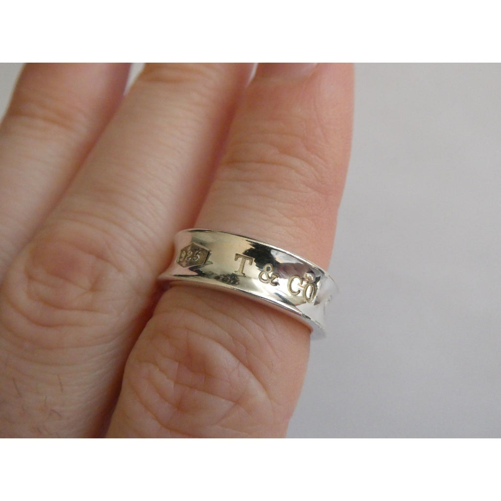 Tiffany & Co. 1837 Sterling Silver Curved Band Ring 925 Size 6.5 7.8 Grams