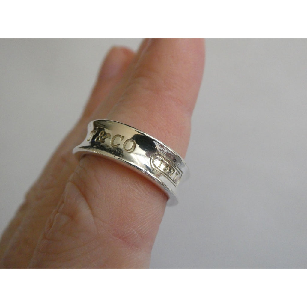 Tiffany & Co. 1837 Sterling Silver Curved Band Ring 925 Size 6.5 7.8 Grams