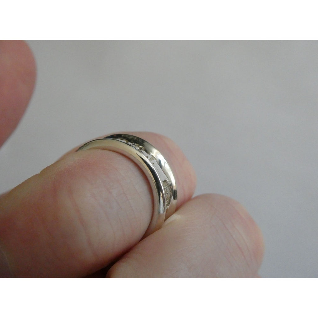 Tiffany & Co. 1837 Sterling Silver Curved Band Ring 925 Size 6.5 7.8 Grams
