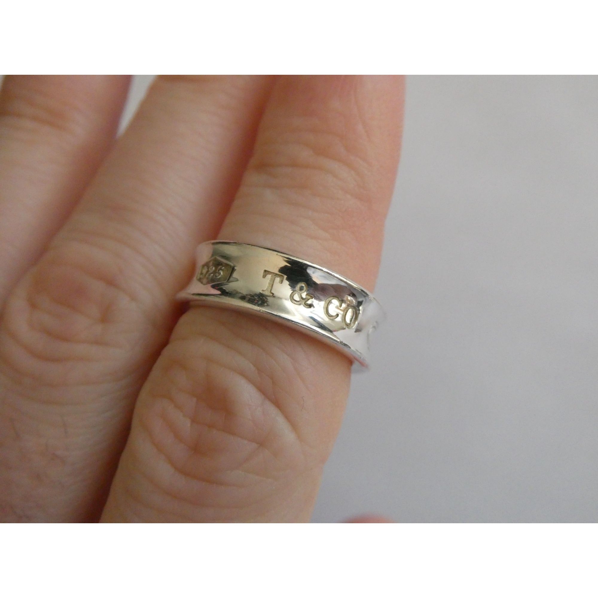 Tiffany & Co. 1837 Sterling Silver Curved Band Ring 925 Size 6.5 7.8 Grams
