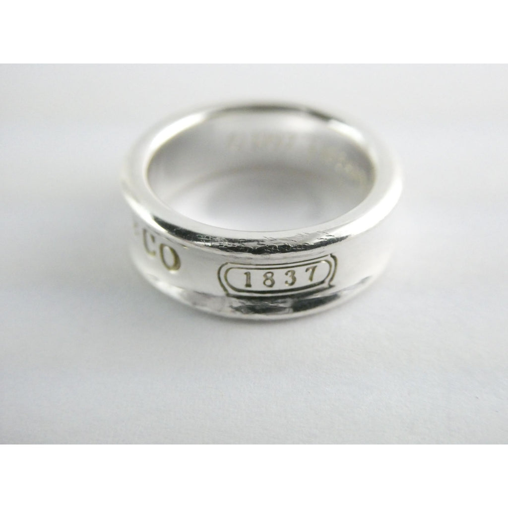 Tiffany & Co. 1837 Sterling Silver Curved Band Ring 925 Size 6.5 7.8 Grams