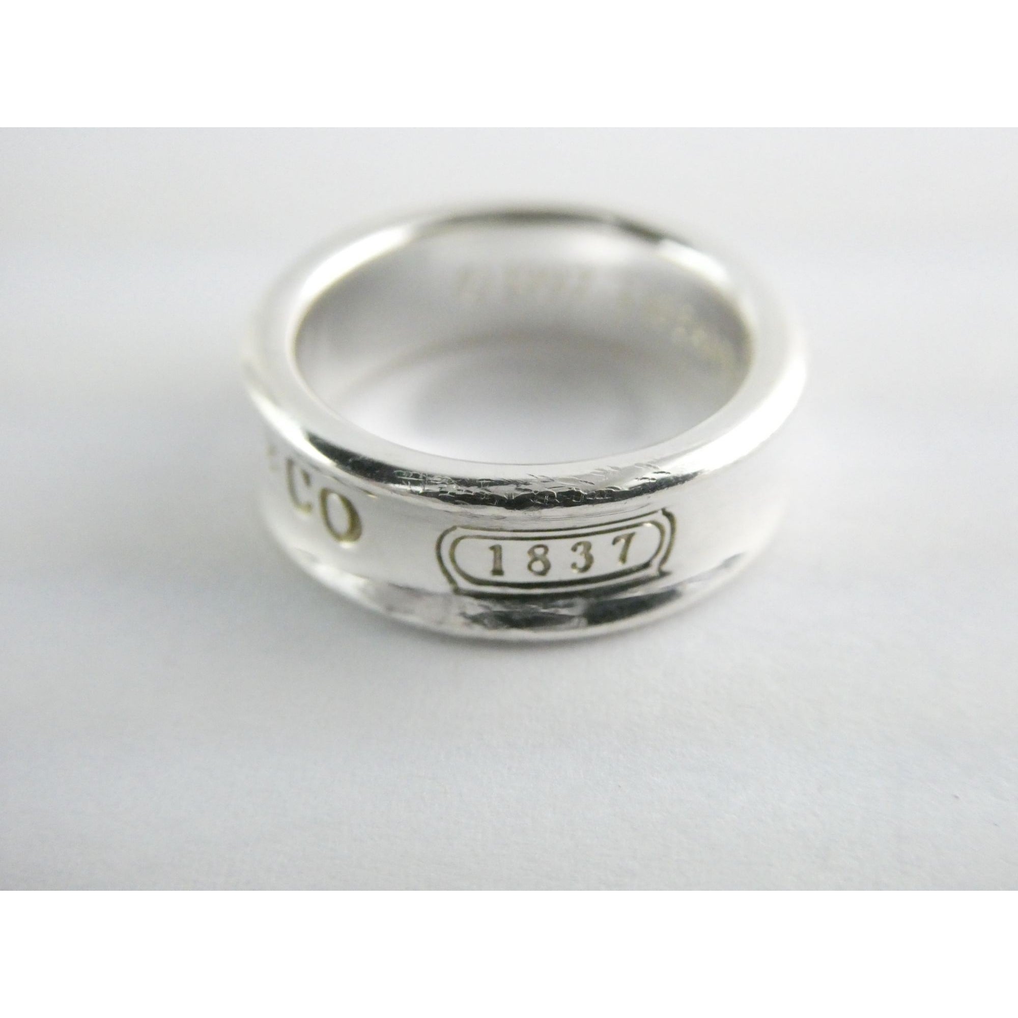Tiffany & Co. 1837 Sterling Silver Curved Band Ring 925 Size 6.5 7.8 Grams