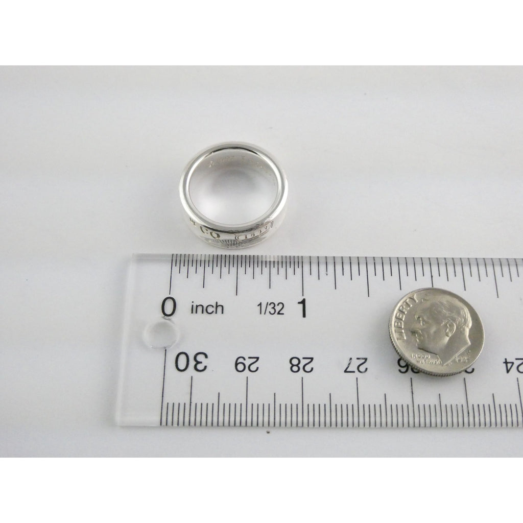 Tiffany & Co. 1837 Sterling Silver Curved Band Ring 925 Size 6.5 7.8 Grams