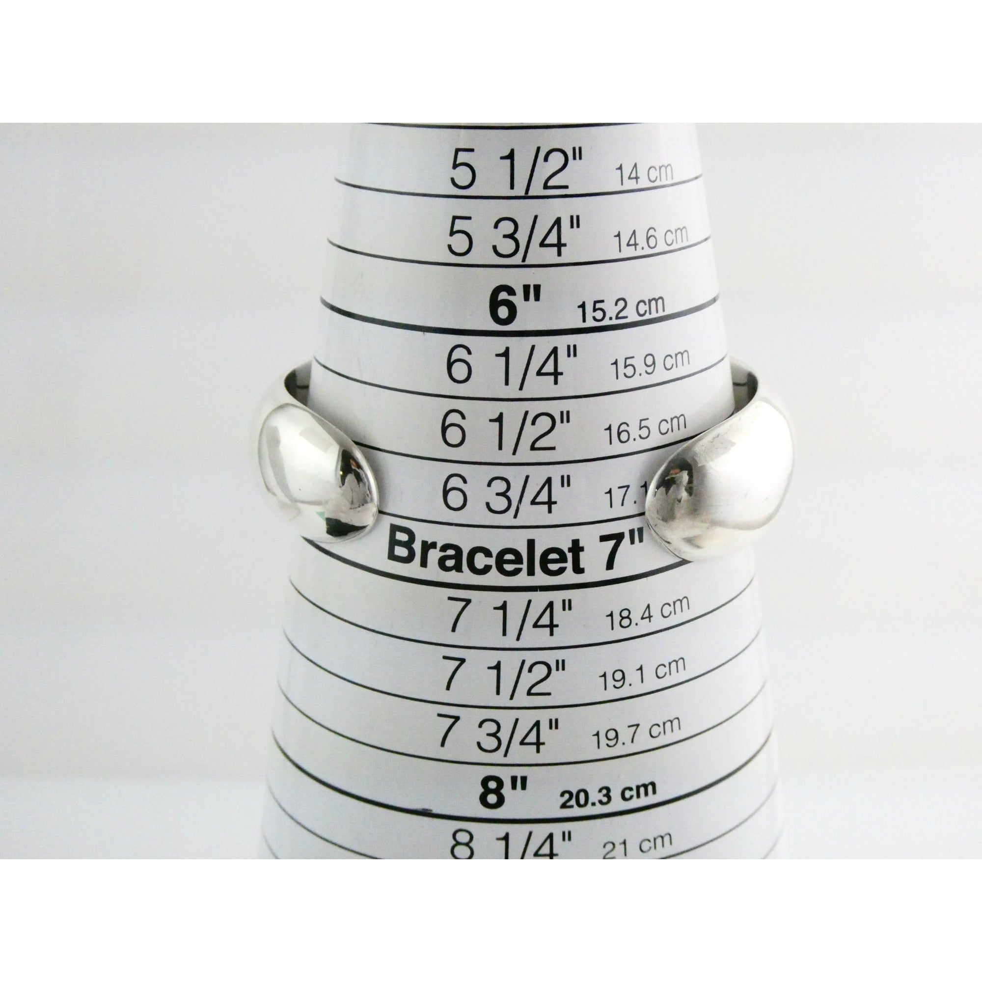 Tiffany and Co Elsa Peretti Sterling Silver Full Heart Cuff Bracelet 6.75 Inches