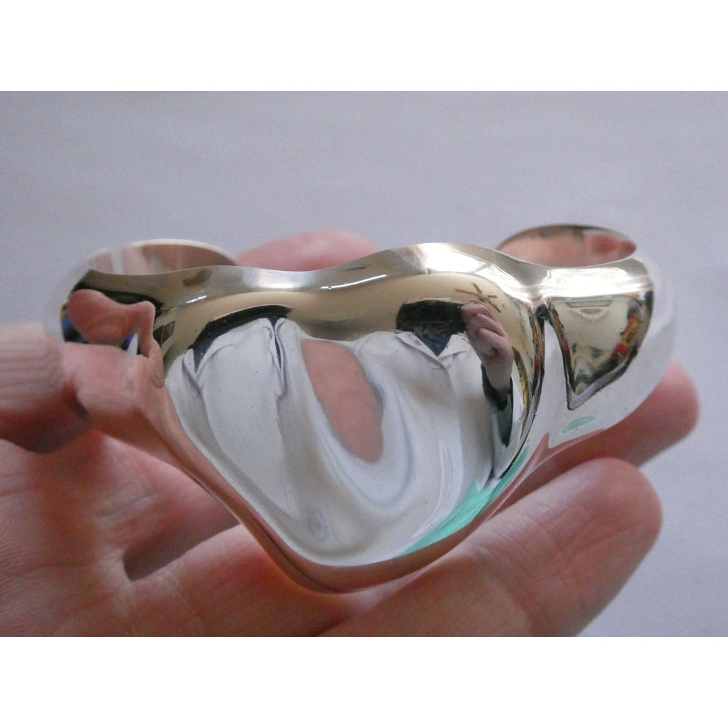 Tiffany and Co Elsa Peretti Sterling Silver Full Heart Cuff Bracelet 6.75 Inches