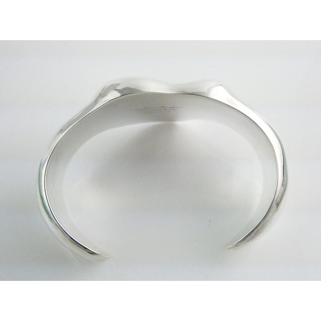 Tiffany and Co Elsa Peretti Sterling Silver Full Heart Cuff Bracelet 6.75 Inches