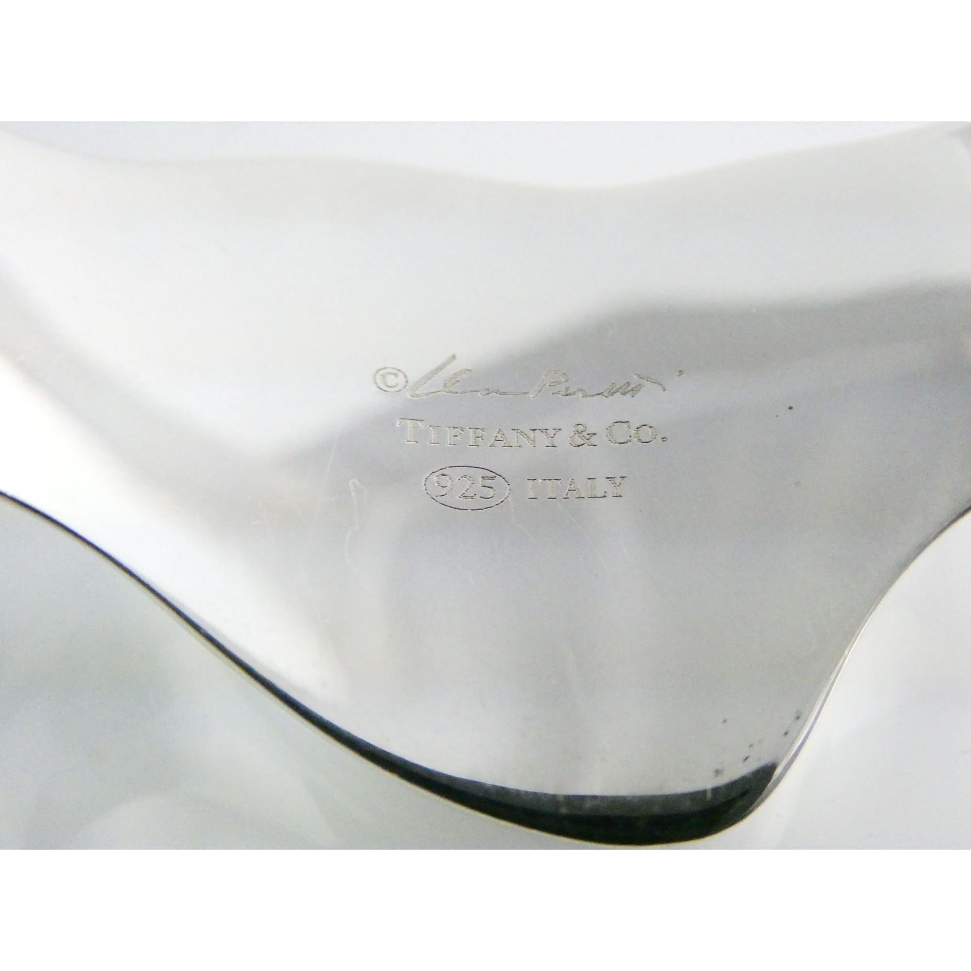 Tiffany and Co Elsa Peretti Sterling Silver Full Heart Cuff Bracelet 6.75 Inches