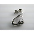 Jane Seymour JWBR Sterling Silver Double Open Hearts Slide Pendant 2.8g 16mm 925
