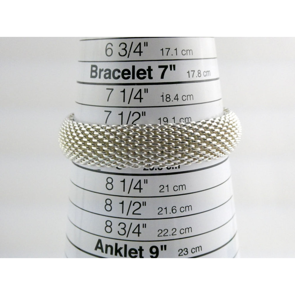 Tiffany & Co Somerset Sterling Silver Mesh Bracelet 925 7.75 Inches 54g Weight