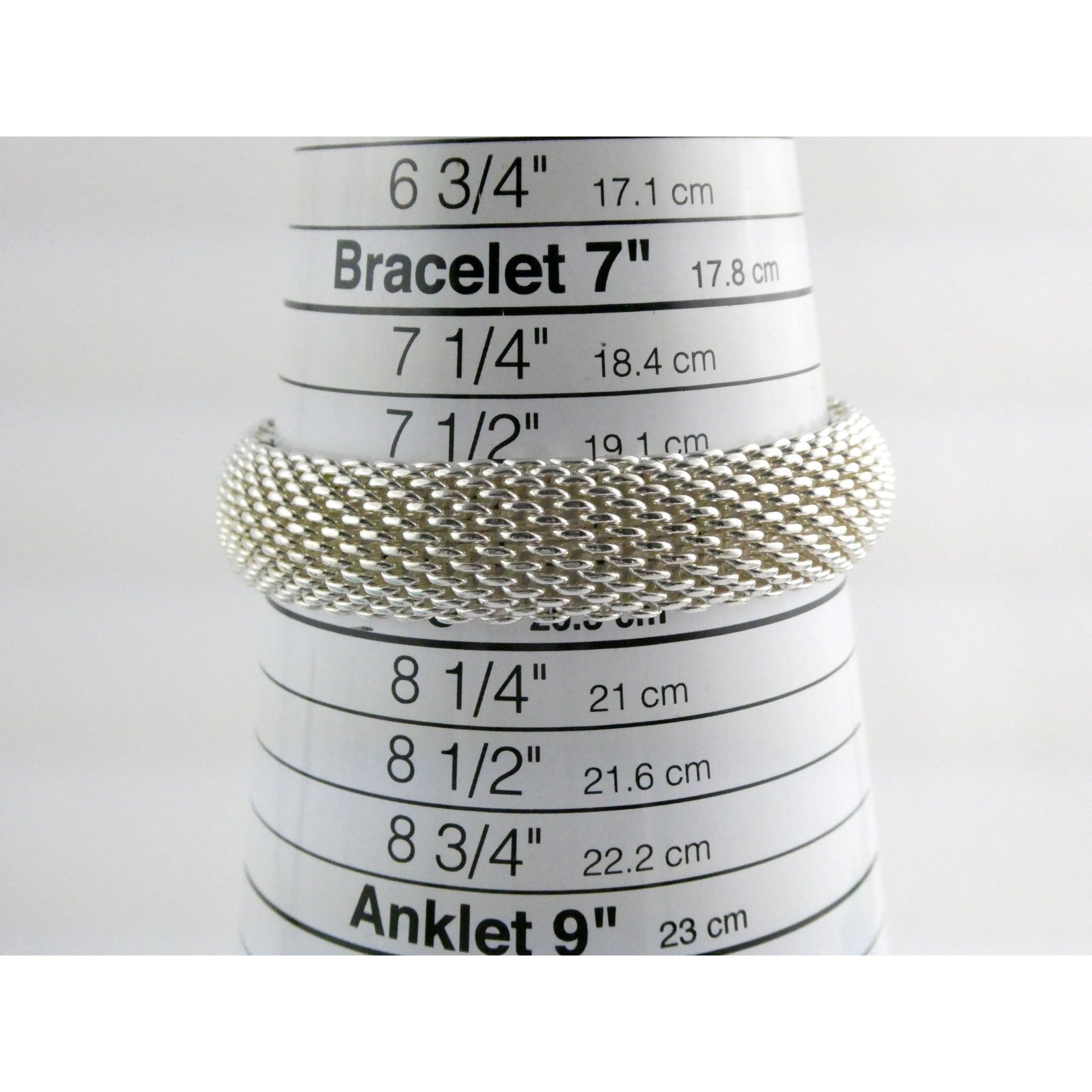 Tiffany & Co Somerset Sterling Silver Mesh Bracelet 925 7.75 Inches 54g Weight