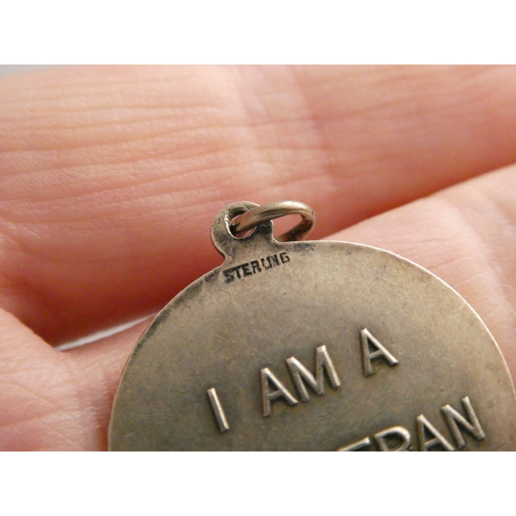 Vintage Sterling Silver I Am A Lutheran Religious Medal Pendant 7.2g 24mm Round
