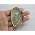 Amy Kahn Russell Sterling Silver MOP Shell Blister Pearl Multi Gem Pin Pendant