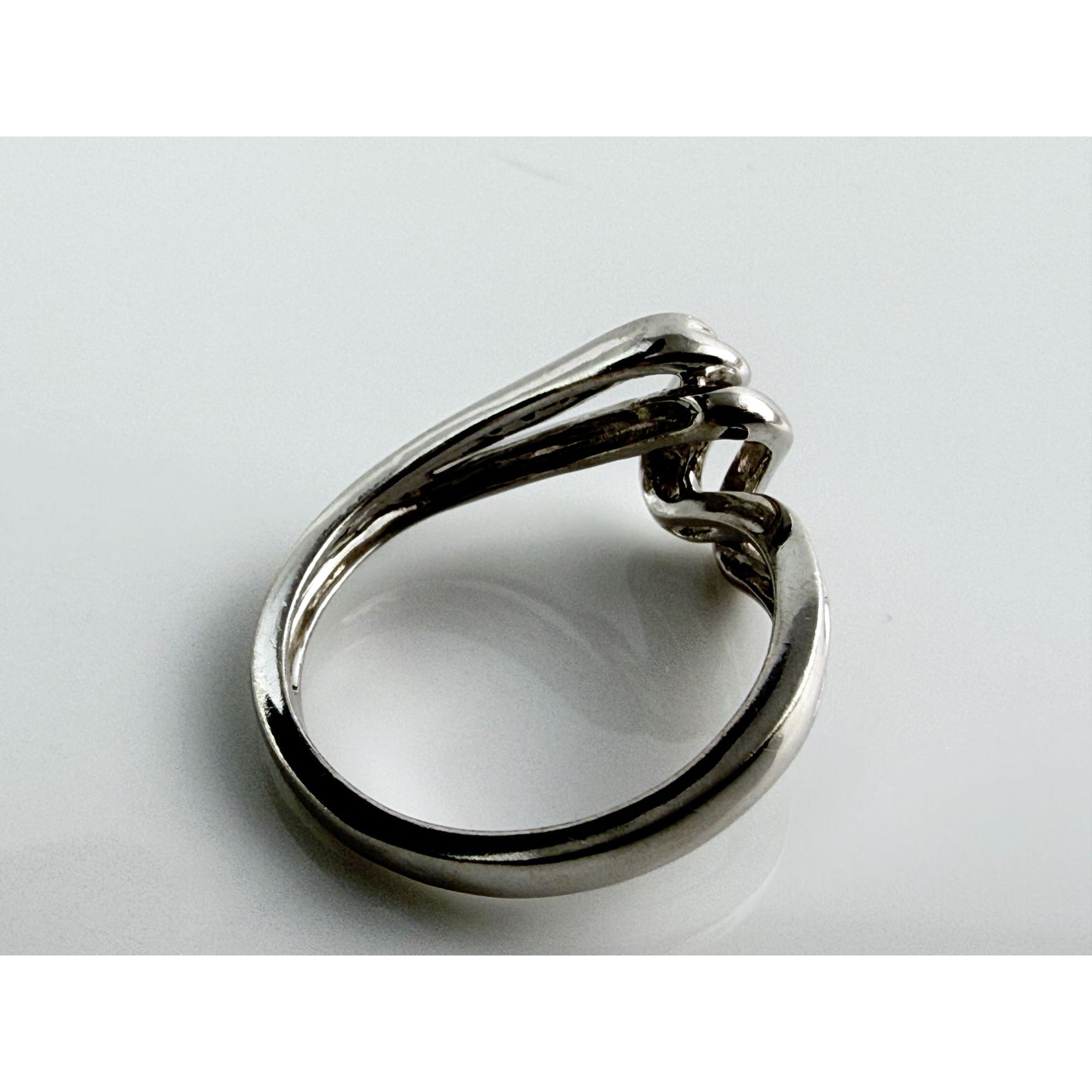 Designer Sterling Silver Lab Created Diamond Channel Set Ring 925 Size 7 2.6g