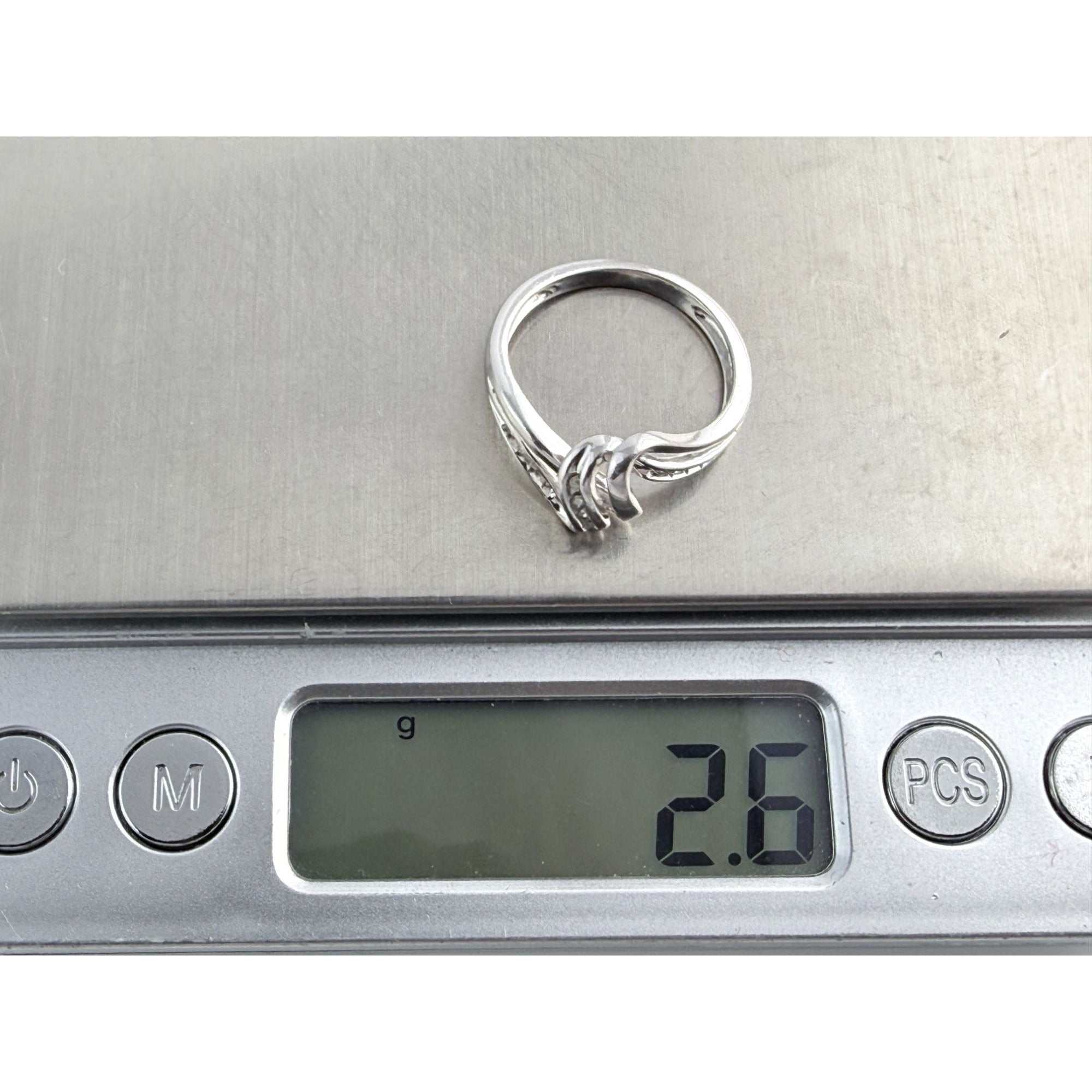 Designer Sterling Silver Lab Created Diamond Channel Set Ring 925 Size 7 2.6g