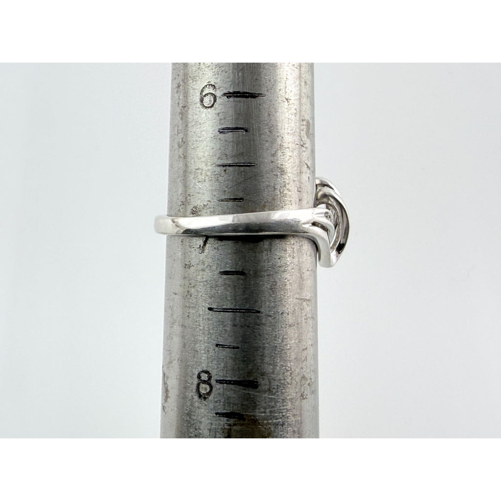 Designer Sterling Silver Lab Created Diamond Channel Set Ring 925 Size 7 2.6g