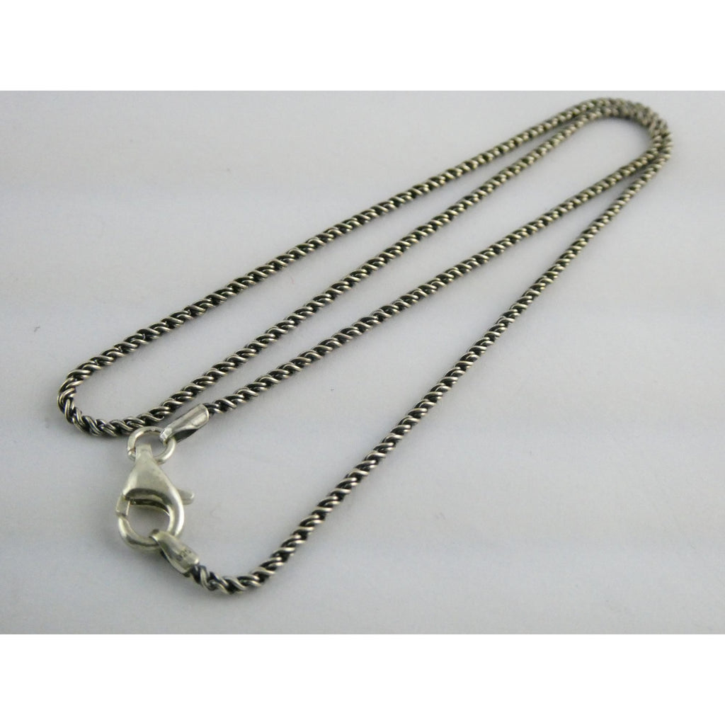 Sterling Silver Short Rope Chain Necklace 4.9g Weight 1.45mm Thickness 15 Inches