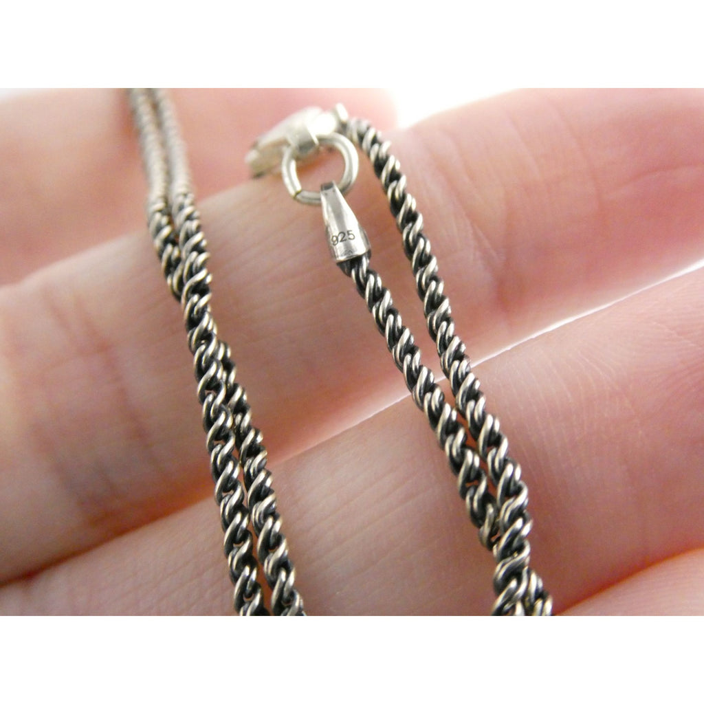 Sterling Silver Short Rope Chain Necklace 4.9g Weight 1.45mm Thickness 15 Inches