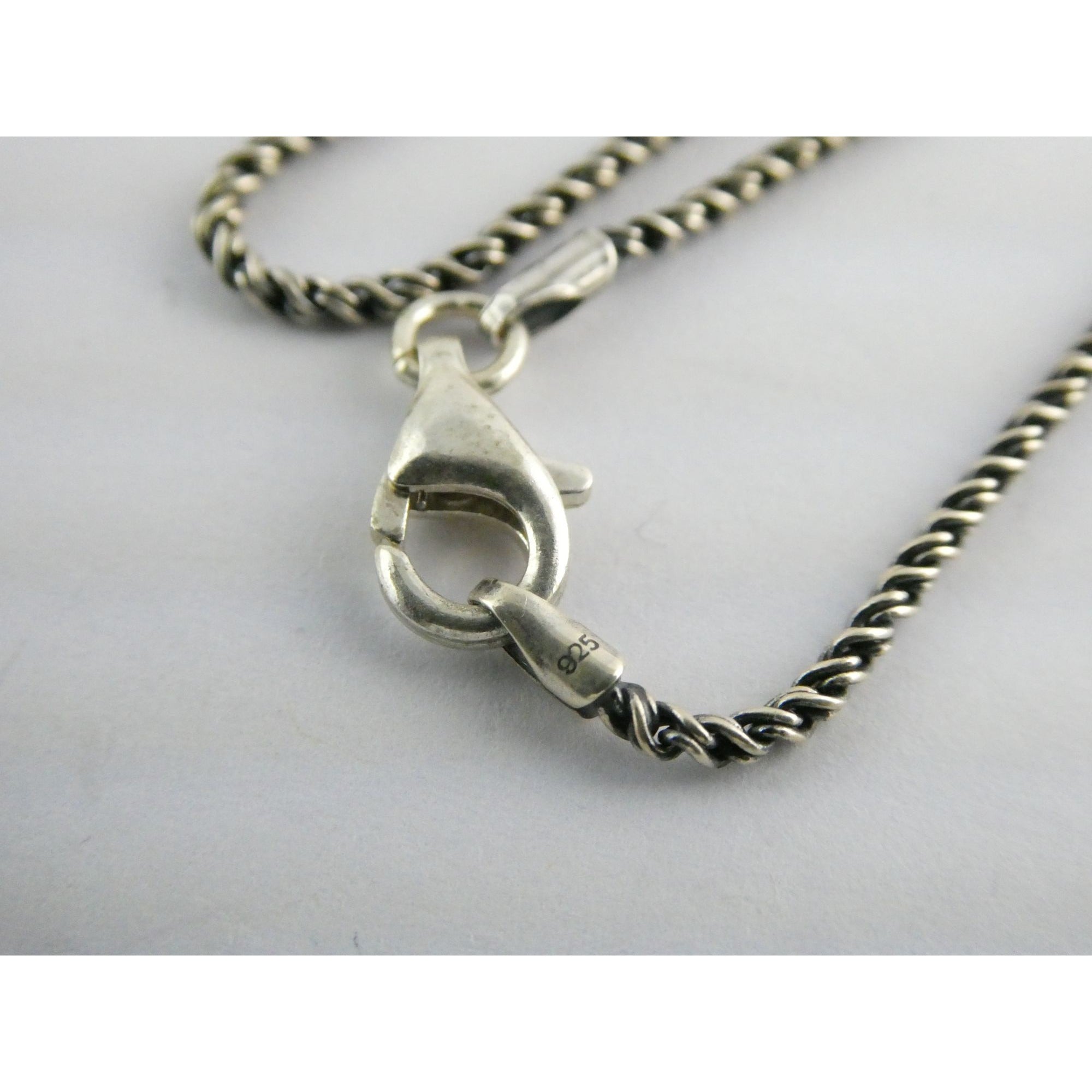 Sterling Silver Short Rope Chain Necklace 4.9g Weight 1.45mm Thickness 15 Inches
