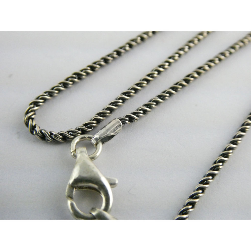Sterling Silver Short Rope Chain Necklace 4.9g Weight 1.45mm Thickness 15 Inches