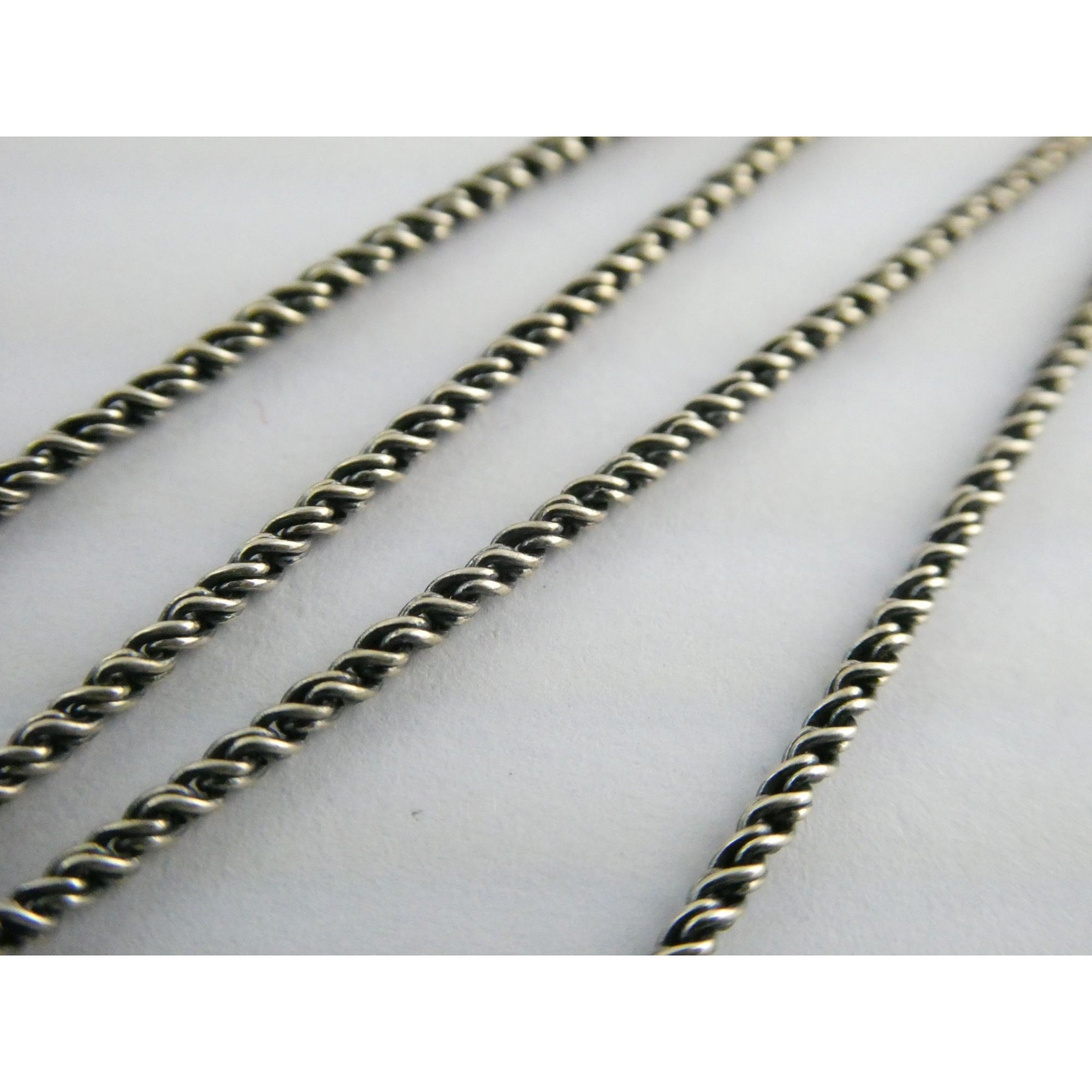Sterling Silver Short Rope Chain Necklace 4.9g Weight 1.45mm Thickness 15 Inches