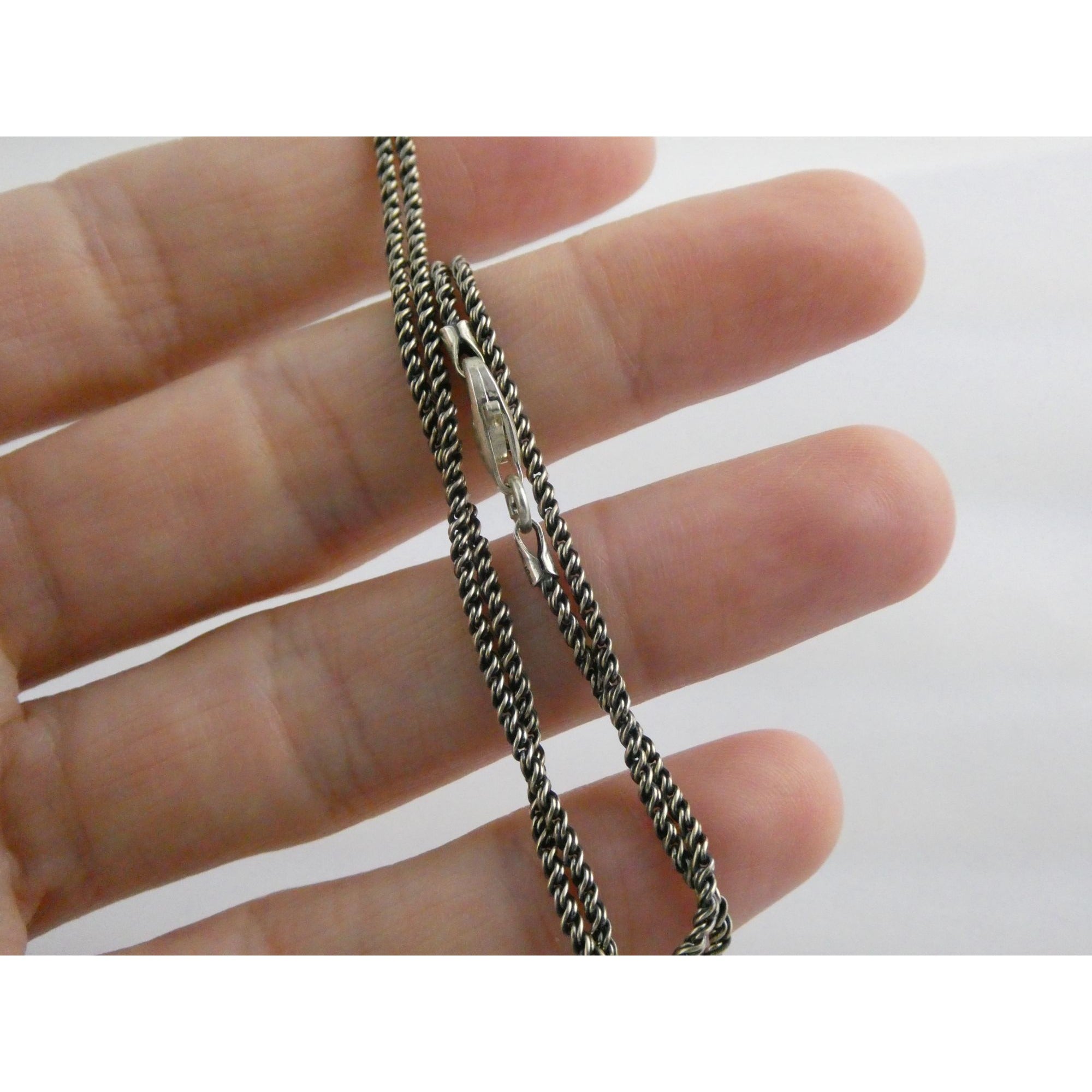 Sterling Silver Short Rope Chain Necklace 4.9g Weight 1.45mm Thickness 15 Inches