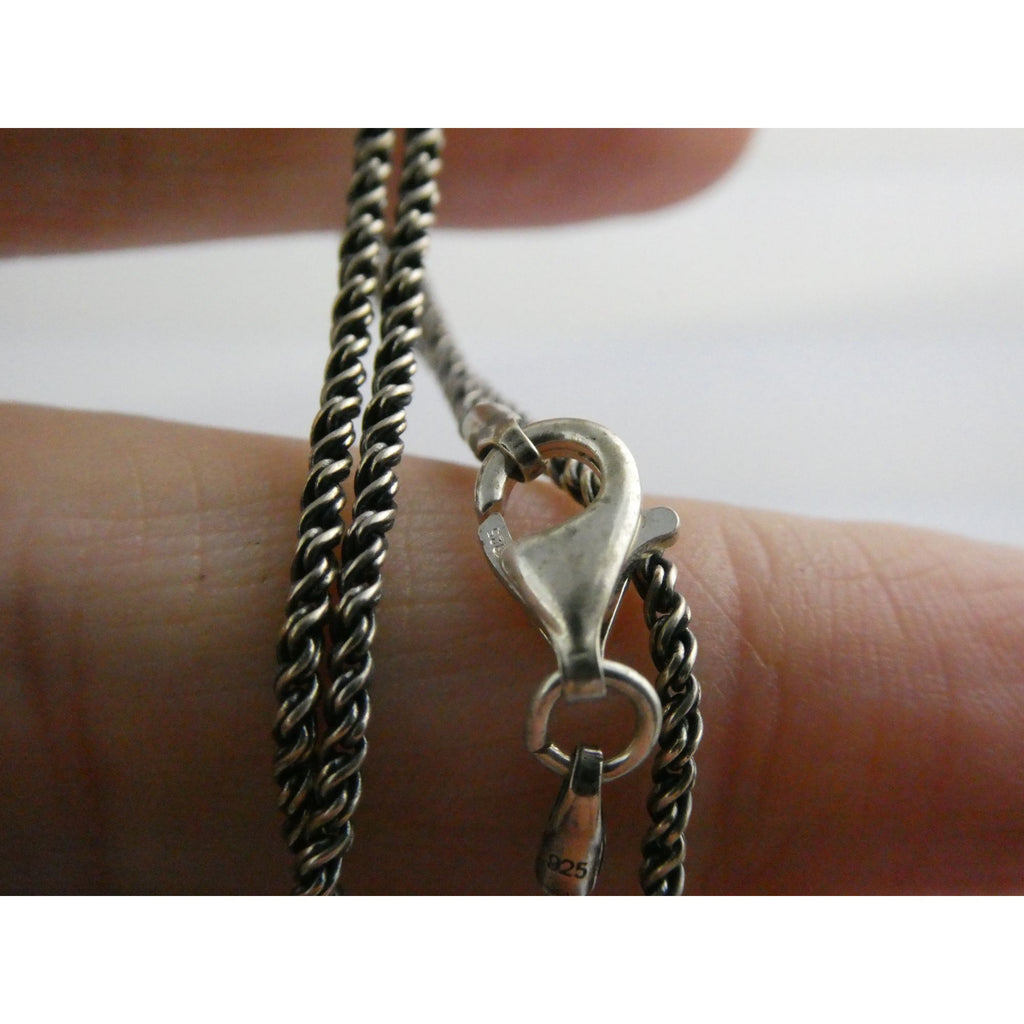 Sterling Silver Short Rope Chain Necklace 4.9g Weight 1.45mm Thickness 15 Inches