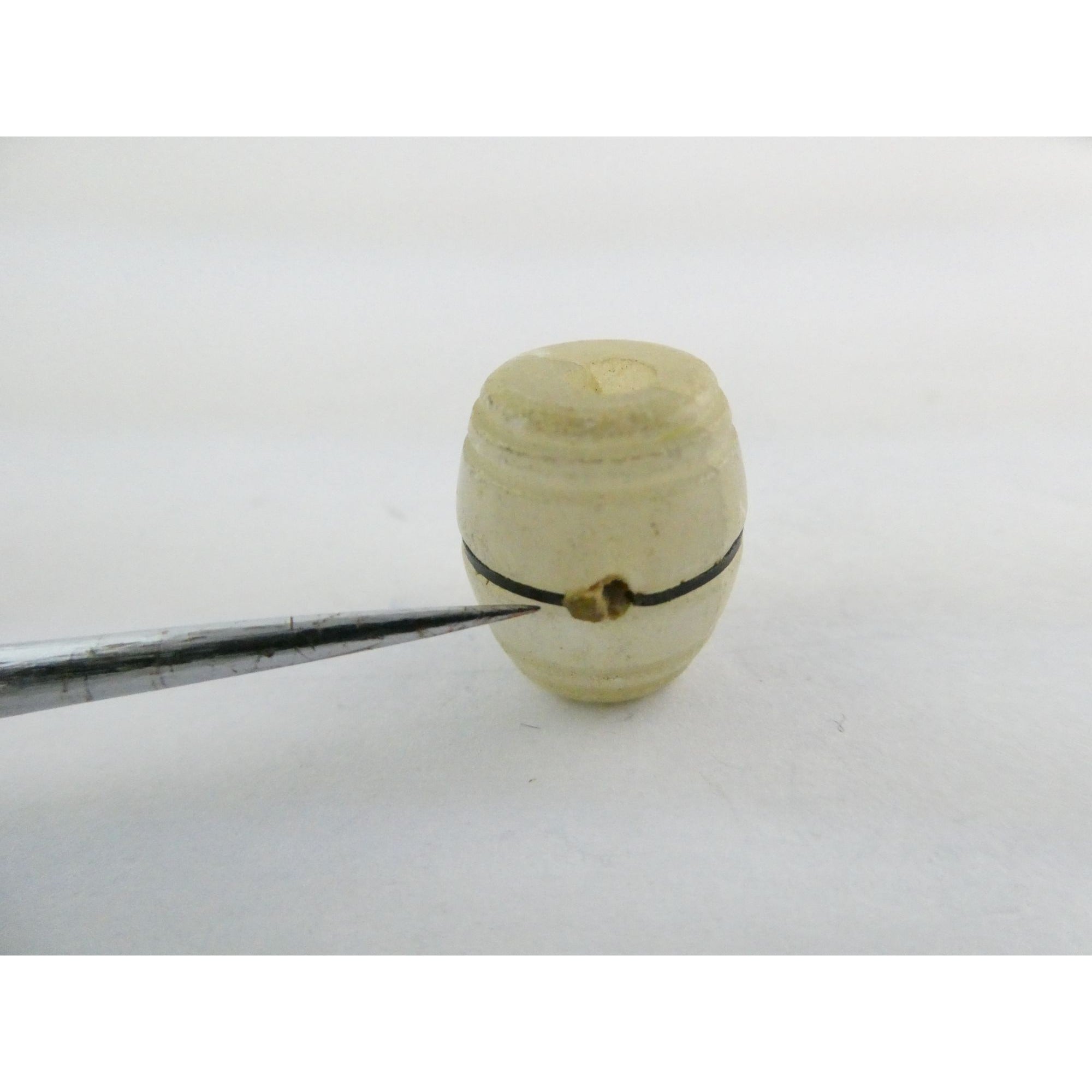 Vintage Satinspar Barrel Charm Niagara Falls Stanhope Viewer WORKS Small Crack