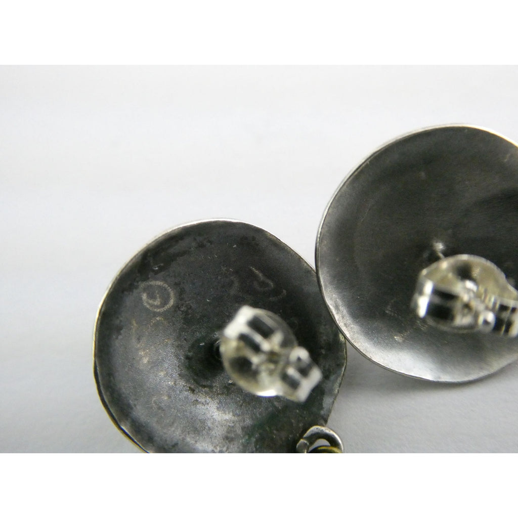 Susan Maria Buckley Sterling Silver Smoky Quartz and Pearl Mixed Metals Earrings