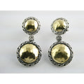 John Hardy Palu Collection 22k Gold and Sterling Silver Chandelier Earrings 10g