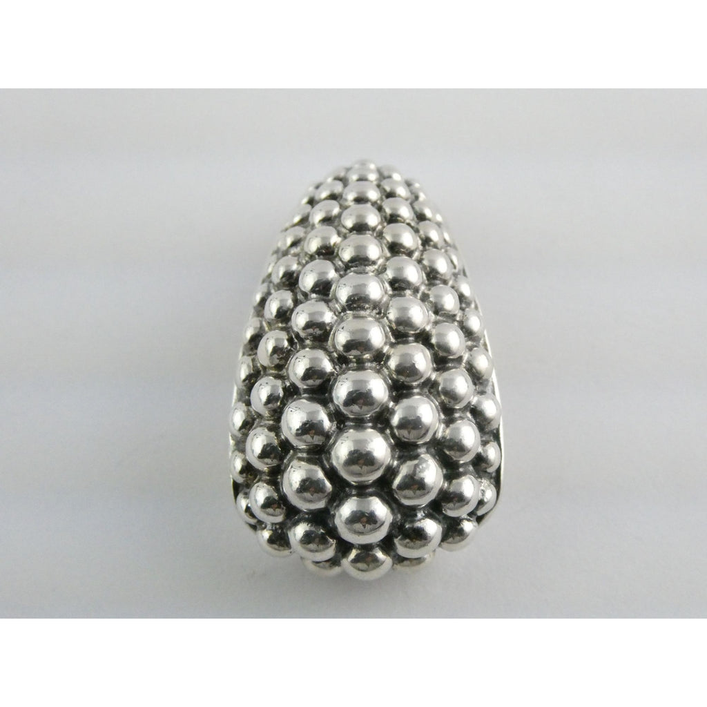 Michael Dawkins Sterling Silver Bubbled Design Slide Pendant 14.4g 37mm Length