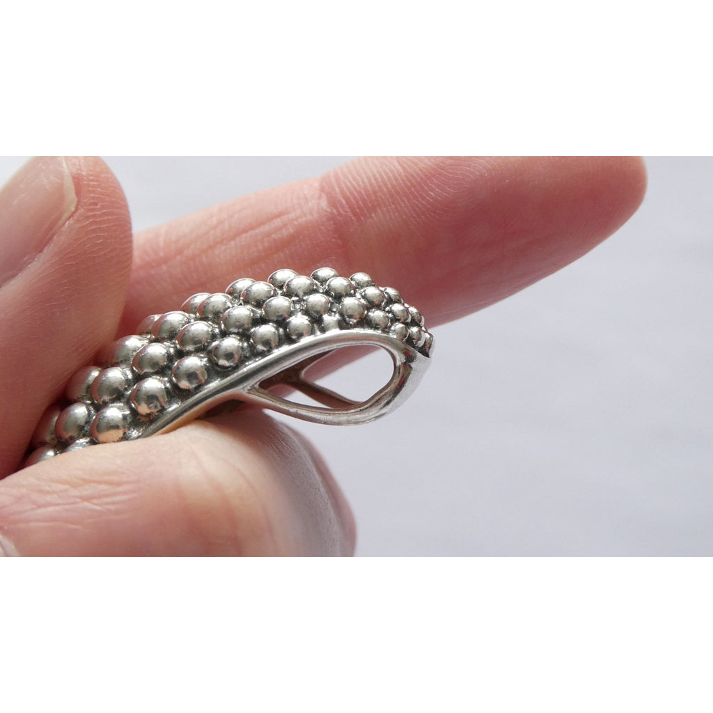 Michael Dawkins Sterling Silver Bubbled Design Slide Pendant 14.4g 37mm Length
