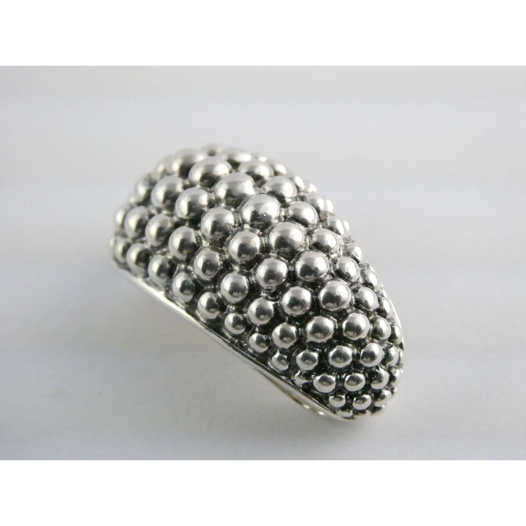 Michael Dawkins Sterling Silver Bubbled Design Slide Pendant 14.4g 37mm Length