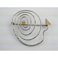 Vintage Sydney Lynch Sterling Silver and 22k Gold Vermeil Arrow Pin Brooch 6.8g