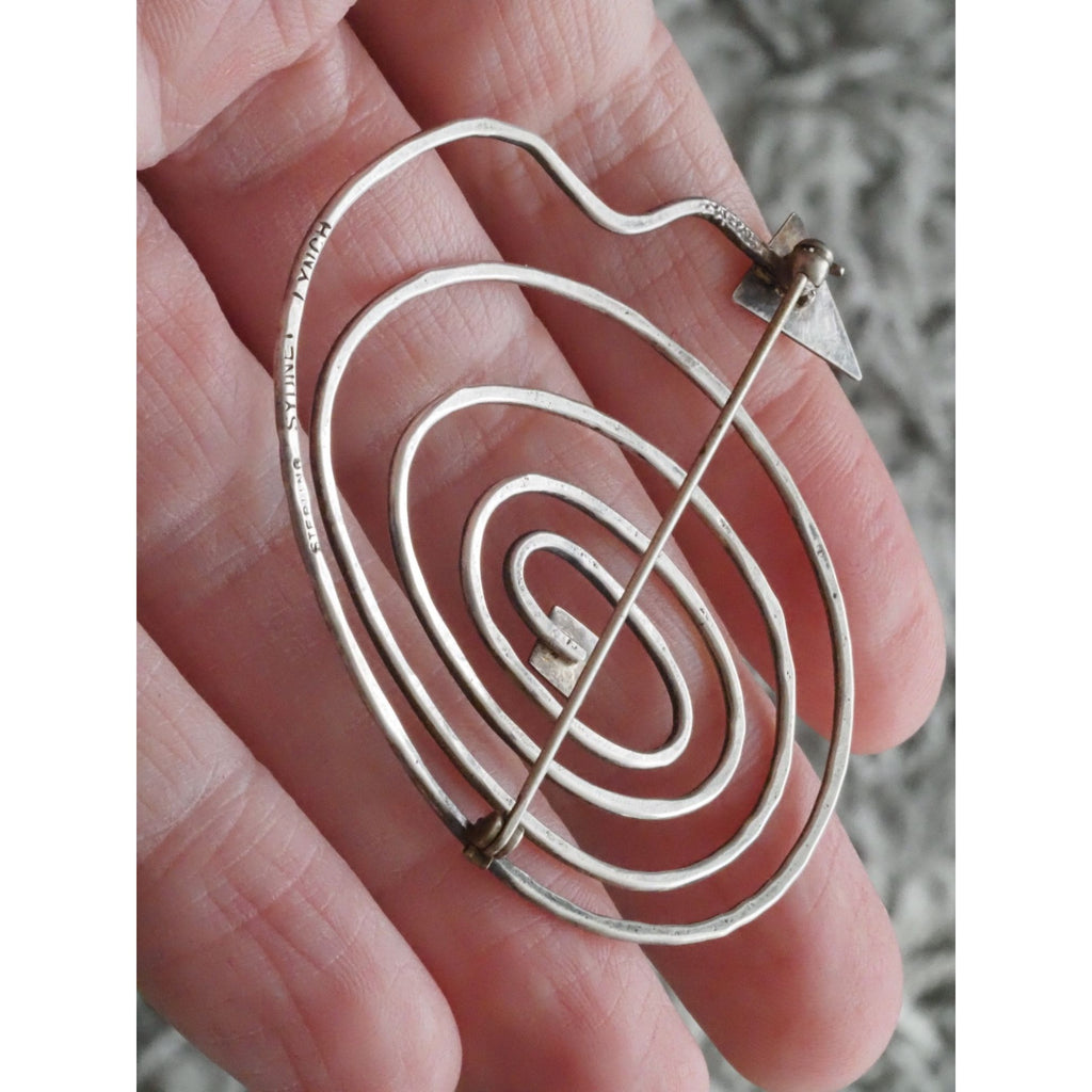Vintage Sydney Lynch Sterling Silver and 22k Gold Vermeil Arrow Pin Brooch 6.8g