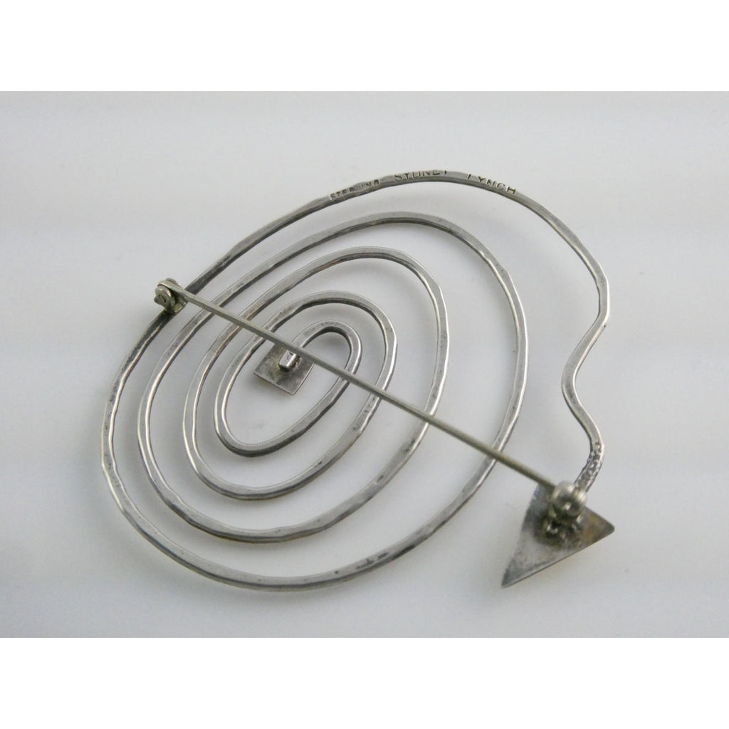 Vintage Sydney Lynch Sterling Silver and 22k Gold Vermeil Arrow Pin Brooch 6.8g