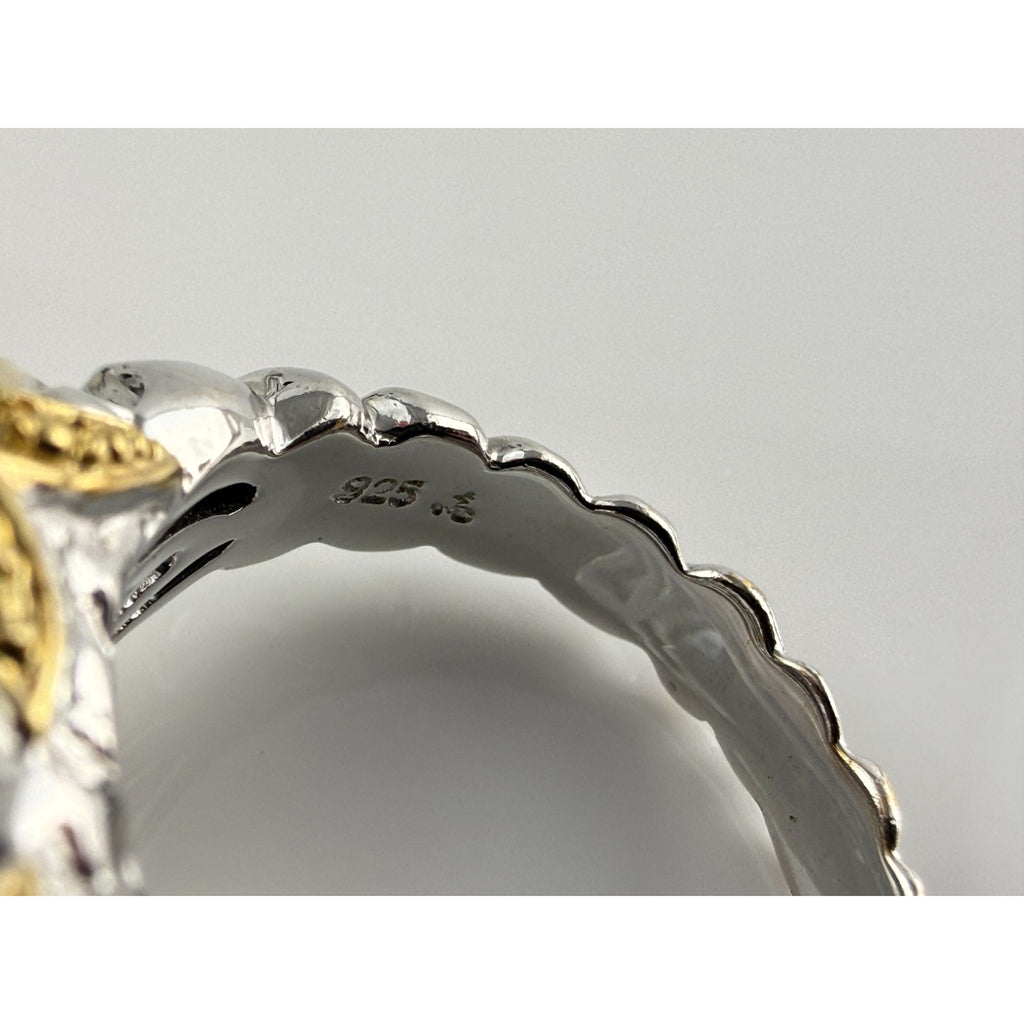 Victoria Wieck Vermeil Accent Sterling Silver Blue Topaz Starfish Ring Size 7.75